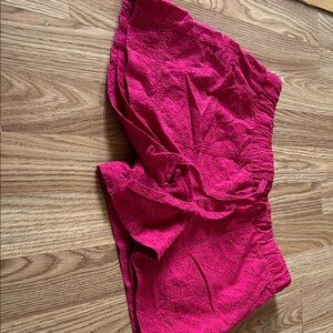 LOFT Fuchsia Eyelet Shorts